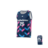 Flight Singlet Arrows - Navy & Pink